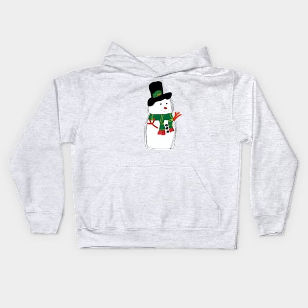 Snowman Kids Hoodie by SandraKC